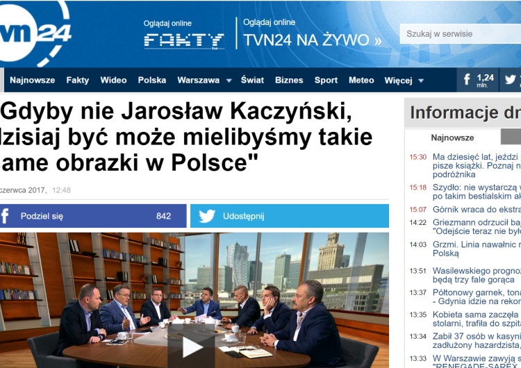  Piekło zamarzło. TVN24 chwali Jarosława Kaczyńskiego?