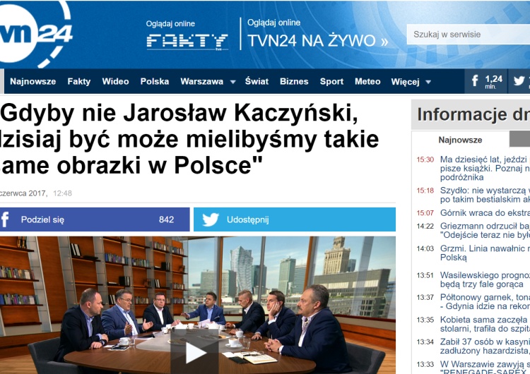 Piekło zamarzło. TVN24 chwali Jarosława Kaczyńskiego?