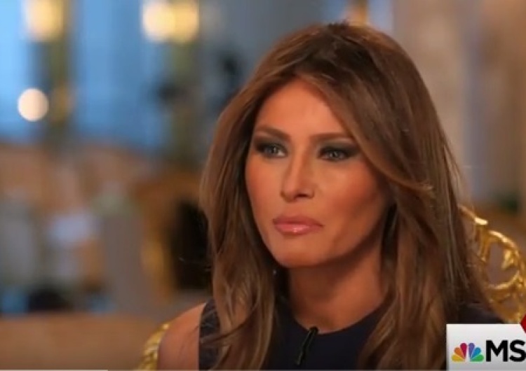 zrzut ekranu Melania Trump przyjedzie do Polski