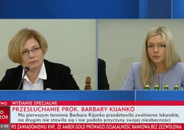 zrzut ekranu Wassermann do prok. Kijanko: Nie puścimy pani do domu nawet przez trzy dni, jeśli nie skończymy