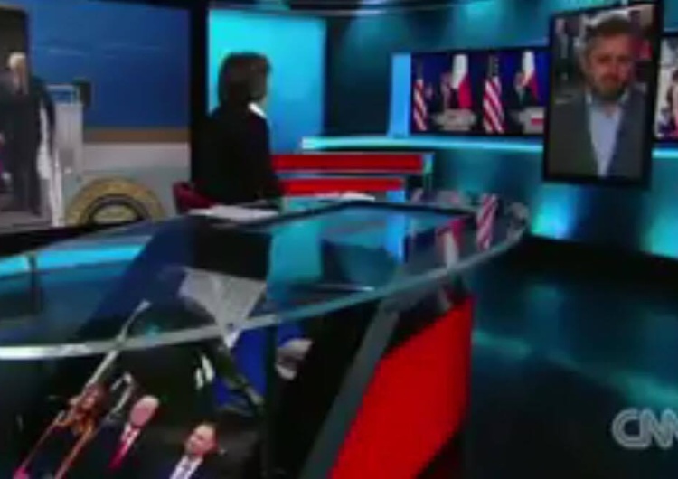  [video] Bartosz Wieliński z GW skarży się w CNN na wizytę Donalda Trumpa w Polsce