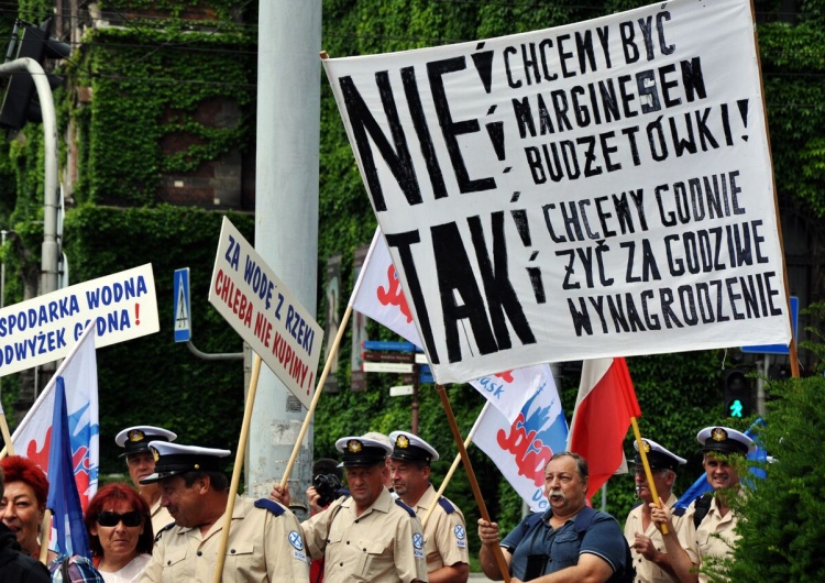 Protest pracowników gospodarki wodnej