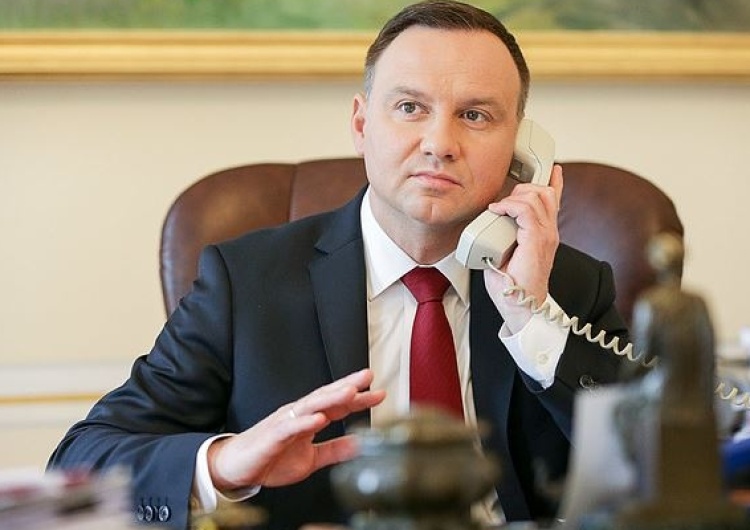 A. Hrechorowicz/KPRP Prezydent Andrzej Duda rozmawiał telefonicznie z Angelą Merkel