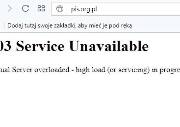  Kolejny etap wojny? Strona PiS.org.pl padła