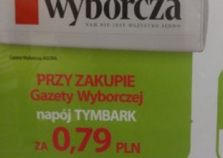  Tymbark taniej przy zakupie "Gazety Wyborczej". Ryzykowna promocja firmy, zobacz reakcje internautów