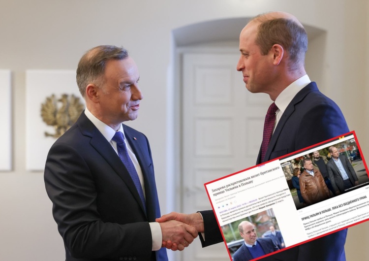 Książę William i prezydent Andrzej Duda Wizyta księcia Williama w Polsce. Jest reakcja rosyjskiej propagandy