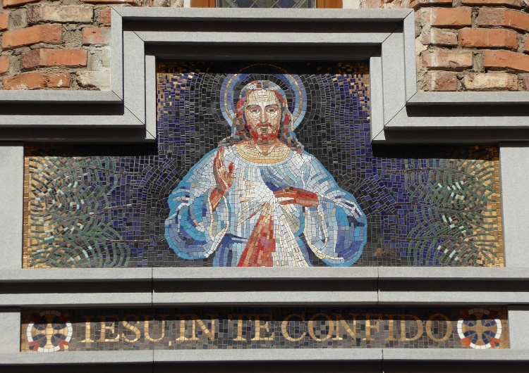 Mozaika Jezusa Miłosiernego w Wilnie Święto Miłosierdzia Bożego