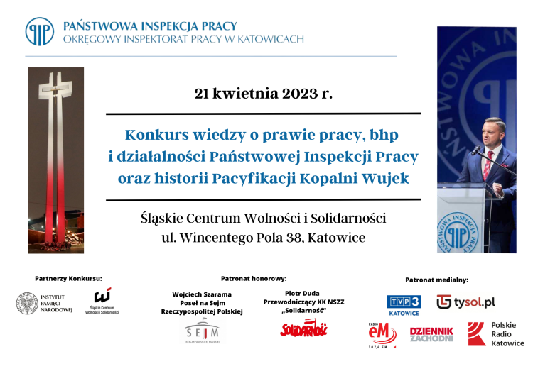 Już niebawem finał konkursu wiedzy o prawie pracy, bhp i działalności PIP oraz o historii pacyfikacji kopalni „Wujek”