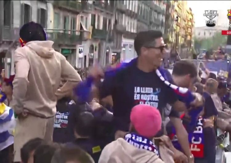 Robert Lewandowski  Wielka radość w Barcelonie. Lewandowski dał się ponieść [WIDEO]
