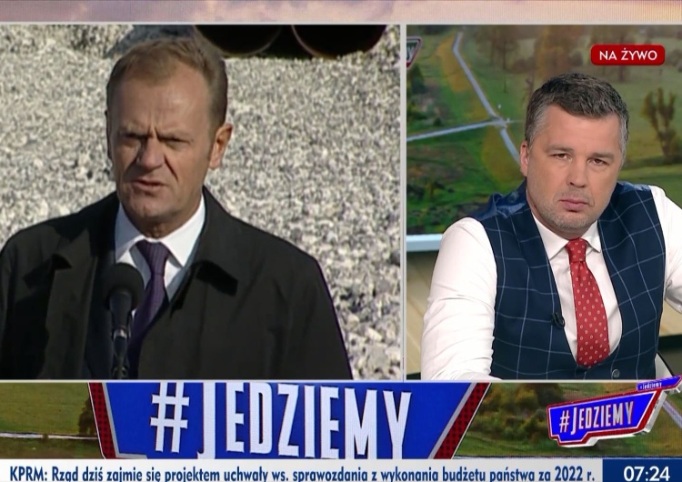 Program #Jedziemy Michała Rachonia Michał Rachoń skrytykował w TVP Info Tuska. Odpowiedziała mu... Komisja Europejska