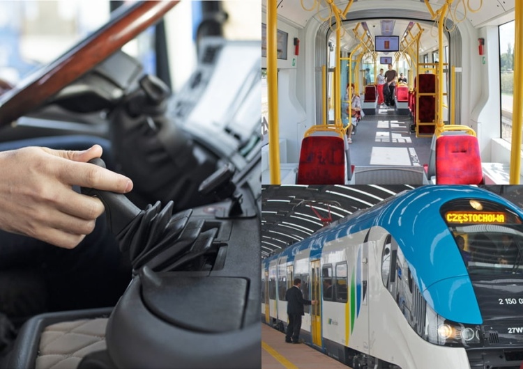 Pociąg, tramwaj, autobus - zdjęcie poglądowe Kierowcy autobusów, kolejarze i motorniczy poczują się bezpieczniej