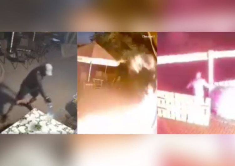 Nagranie z monitoringu Spłonął bar nad Jeziorem Białym. „Straciliśmy dorobek 13 lat pracy”. Opublikowano nagranie