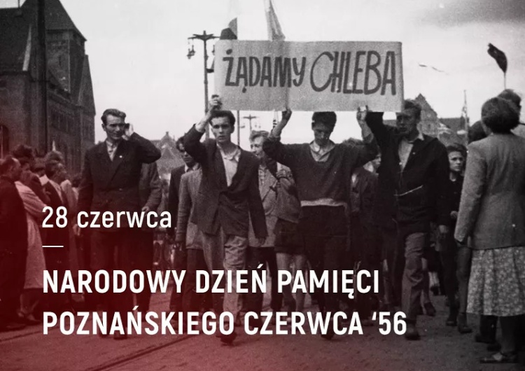 Plakat obchodów rocznicy Poznańskiego Czerwca '56 Już dziś początek obchodów 67. rocznicy Poznańskiego Czerwca '56