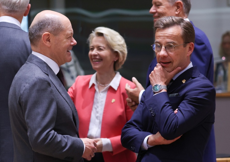 Olaf Scholz, Ursula von der Leyen i Ulf Kristersson Z. Kuźmiuk: Przegląd budżetu UE na lata 2021–2027 wygląda na prowokację wobec tzw. krajów frontowych