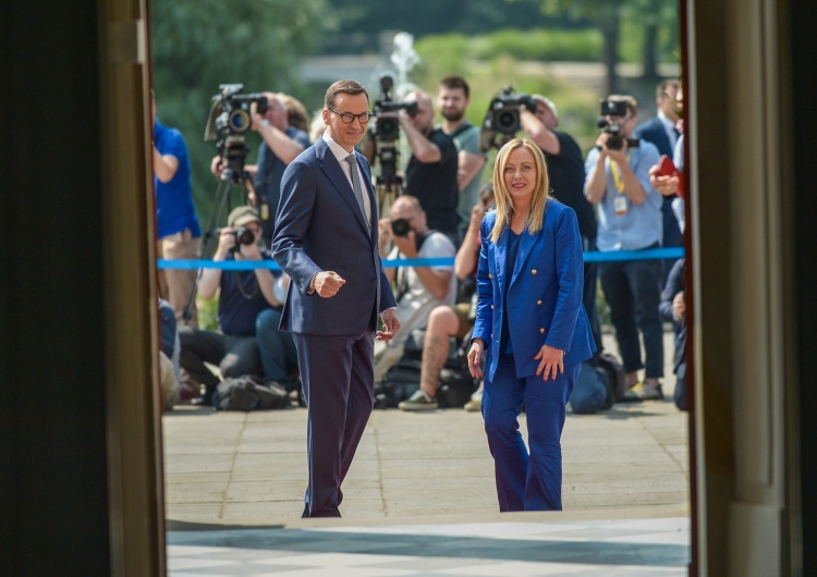 Mateusz Morawiecki i Giorgia Meloni Giorgia Meloni w Polsce. Znamy tematy rozmów