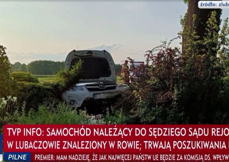 Auto sędziego z Iustitii w rowie Auto sędziego z Iustitii w rowie. Nie stawił się na przesłuchanie