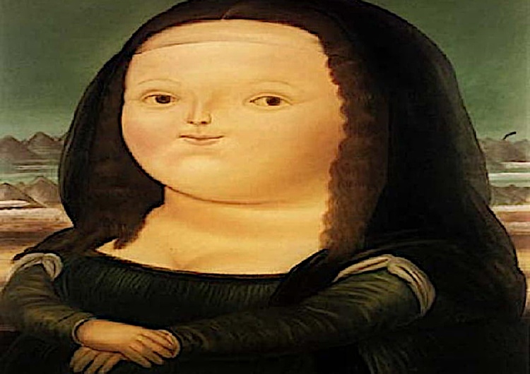 Mona Lisa z nadwagą. Ilustracja poglądowa Otyłość to choroba, a nie defekt kosmetyczny
