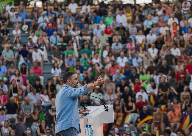 Santiago Abascal na spotkaniu z wyborcami w Guadalajarze 