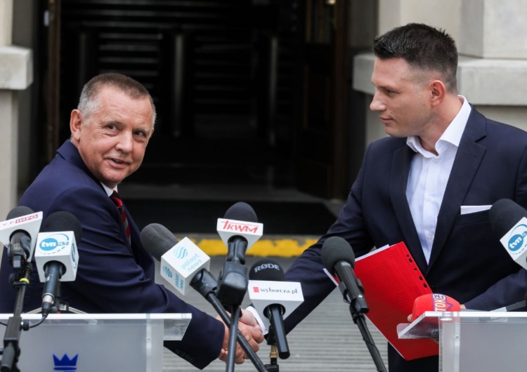Marian Banaś i Sławomir Mentzen Banaś wystąpił na konferencji wraz z Mentzenem. Jest projekt ustawy