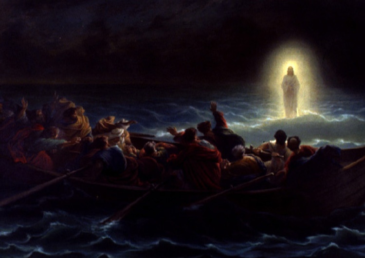 Chrystus chodzi po jeziorze, Amédée Varint, XIX w. Ewangelia na XIX Niedzielę Zwykłą z komentarzem [video]