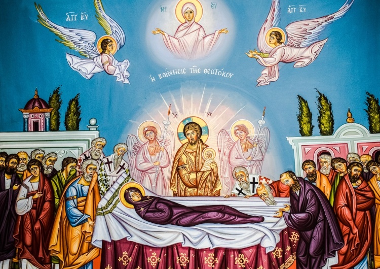 Wniebowzięcie Najświętszej Maryi Panny na ikonie Wiara we wniebowzięcie jest w Tradycji Kościoła jedną z najstarszych prawd dotyczących Maryi