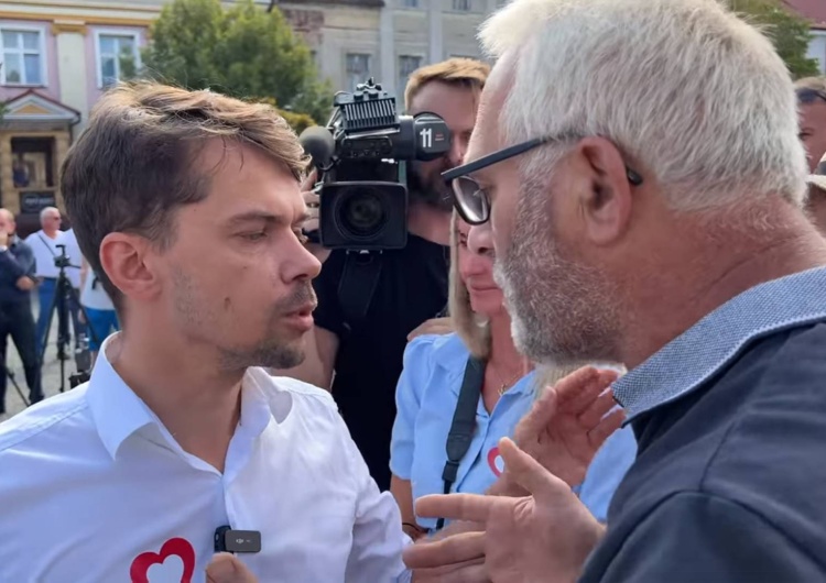 Michał Kołodziejczak  [WIDEO] Awantura na konferencji Kołodziejczaka. „Człowieku, popierałem cię. Z kim się dzisiaj zadajesz?”