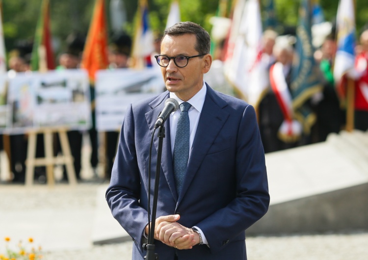 Mateusz Morawiecki podczas obchodów 43. rocznicy Porozumienia Jastrzębskiego 43. Rocznica Porozumienia Jastrzębskiego. Premier: Solidarność to nasza odpowiedź na wyzwania współczesnego świata