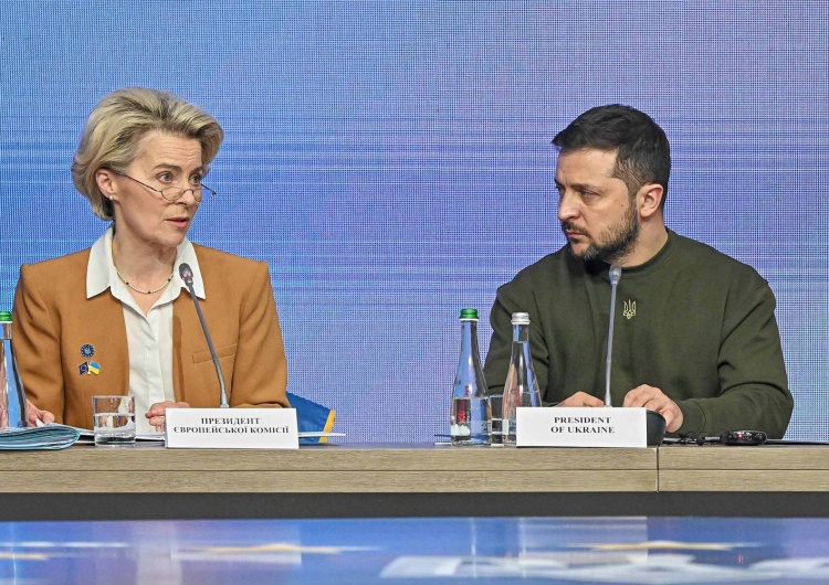 Przewodnicząca Komisji Europejskiej Ursula von der Leyen i Prezydent Ukrainy Wołodymyr Zełenski Ukraina grozi UE podjęciem kroków prawnych. 