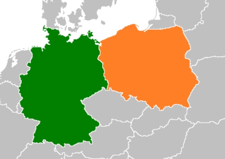 Mapa Polska-Niemcy Niemiecka gazeta: „Prawicowo-narodowy rząd PiS wiele zniweczył”