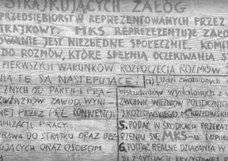 Tablice 21 Postulatów M. Ossowski, red. nacz. „TS”: Solidarność się nie zmienia