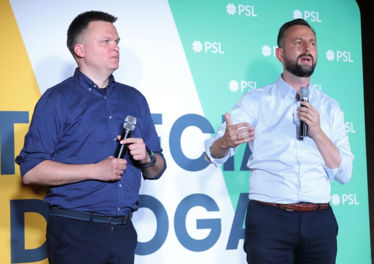 Szymon Hołownia oraz Władysław Kosiniak-Kamysz Trzecia Droga pod progiem. Sensacyjny sondaż