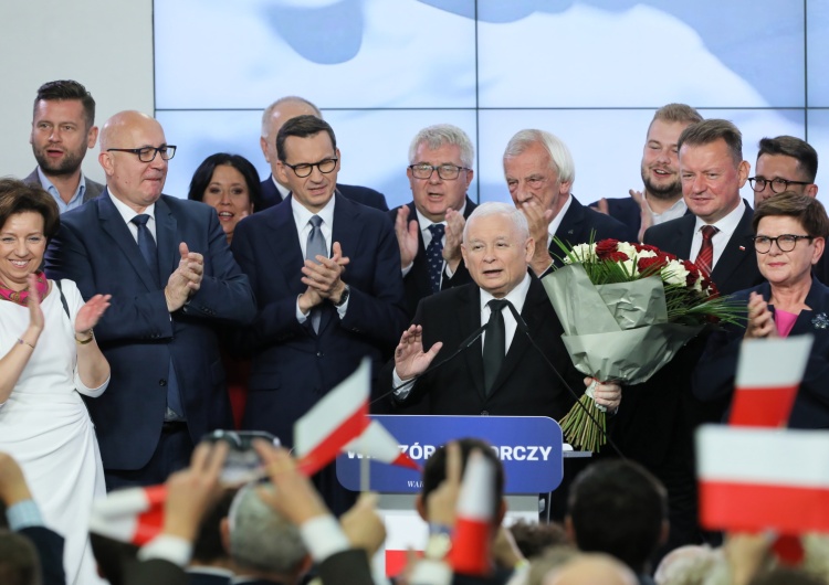 Prezes PiS Jarosław Kaczyński Są wyniki exit poll. Prezes PiS zabrał głos