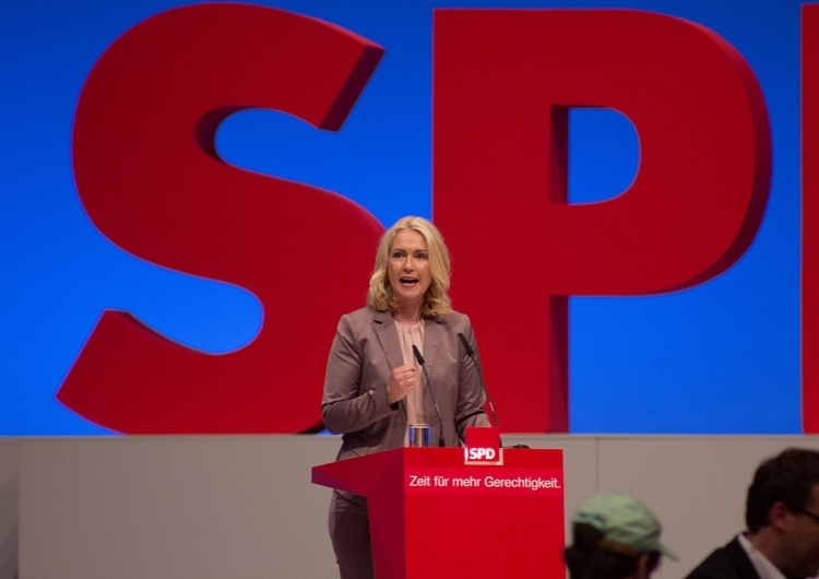 Manuela Schwesig na zjeździe SPD  Oskarżana o prorosyjski lobbing Manuela Schwesig przewodniczącą niemieckiego Bundesratu