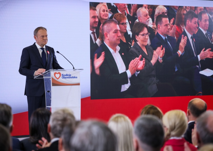 Donald Tusk Po posiedzeniu Rady Krajowej PO. Tusk zabiera głos