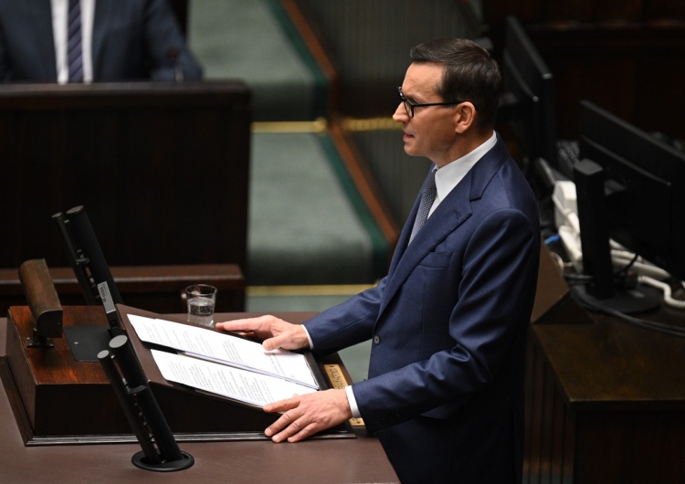 Mateusz Morawiecki Premier Morawiecki wygłasza exposé: UE musi odejść od prób łapczywego zagarniania kolejnych kompetencji