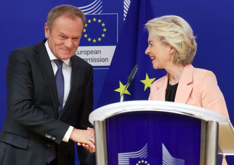Donald Tusk oraz Ursula von der Leyen Von der Leyen gratuluje Tuskowi: „Nie mogę się doczekać współpracy”