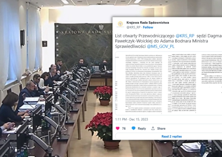 Posiedzenie KRS „Skład KRS został ustalony na podstawie Konstytucji”. Sędzia Pawełczyk-Woicka odpowiada na tezy Adama Bodnara
