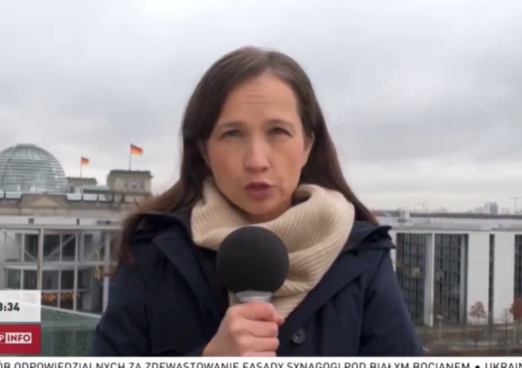 Magdalena Gwóźdź-Pallokat W TVP Info materiał z Niemiec przedstawiła dziennikarka... Deutsche Welle