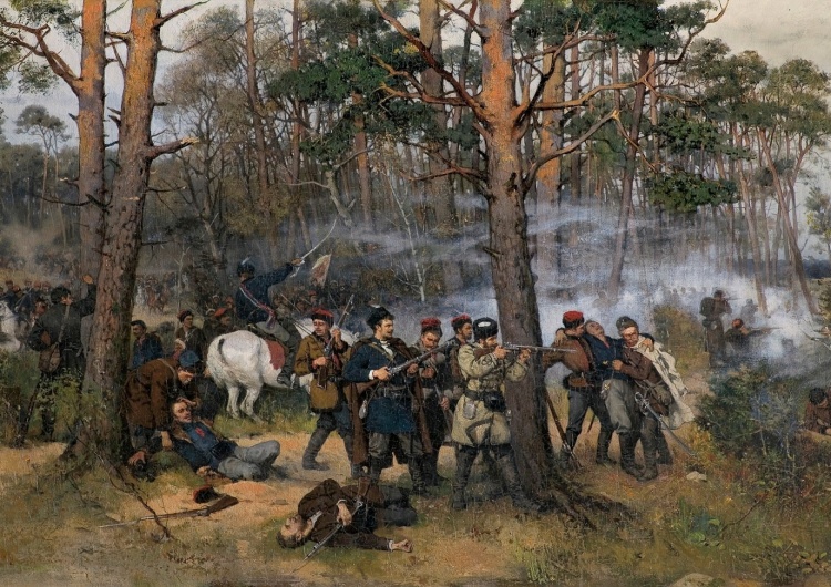 Scena z powstania styczniowego, obraz T. Ajdukiewicza z 1875 161 lat temu wybuchło Powstanie Styczniowe.