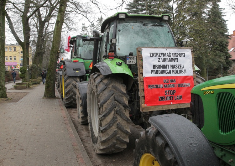 Protesty rolników, zdjęcie poglądowe Wysypanie ukraińskiego zboża na granicy. Ambasador Ukrainy oburzony