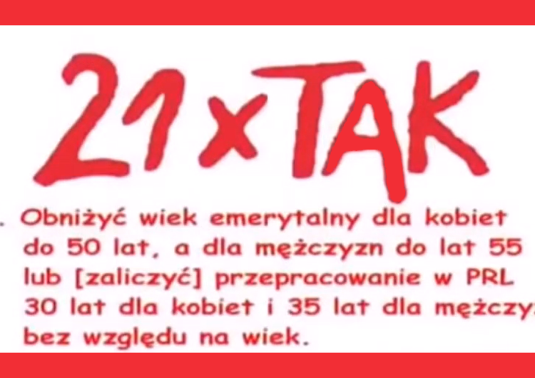 14. Postulat Sierpniowy M. Ossowski, red. nacz. „TS”: Dla Solidarności emerytury stażowe to do dziś niezrealizowany 14. Postulat Sierpniowy