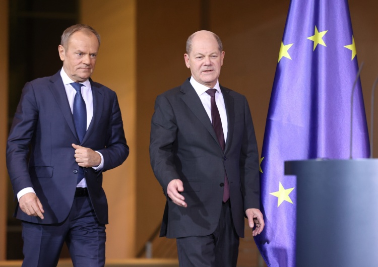 Donald Tusk, Olaf Scholz Reparacje od Niemiec. Poseł Mularczyk: Rząd Tuska stawia Polskę w roli petenta