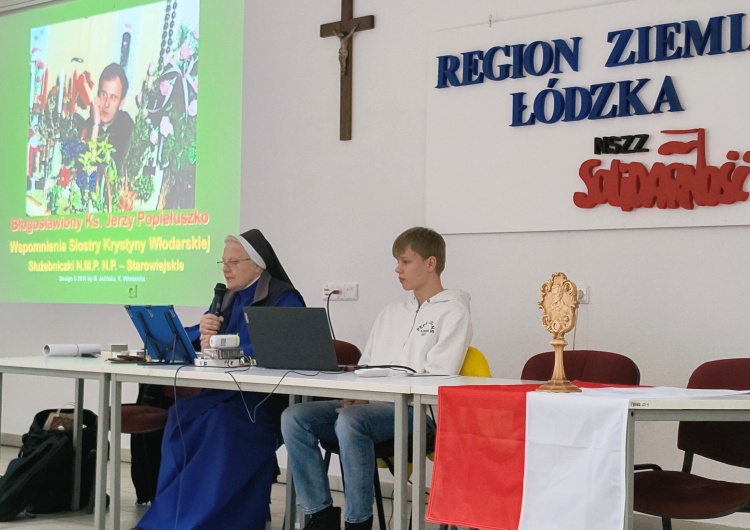 Spotkanie z siostrą Krystyną Włodarską W Łodzi podczas spotkania z s. Krystyną Włodarską wspominano bł. ks. Jerzego Popiełuszkę 