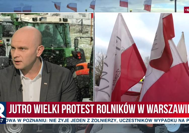 Bartłomiej Mickiewicz Bartłomiej Mickiewicz o jutrzejszym proteście rolników wspieranym przez Solidarność: Sytuacja jest napięta