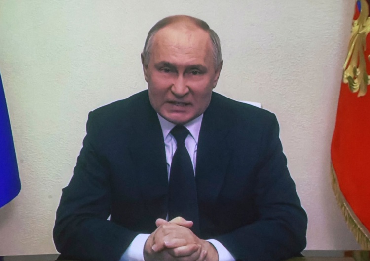 Władimir Putin podczas przemówienia Putin przerywa milczenie i oskarża Ukrainę