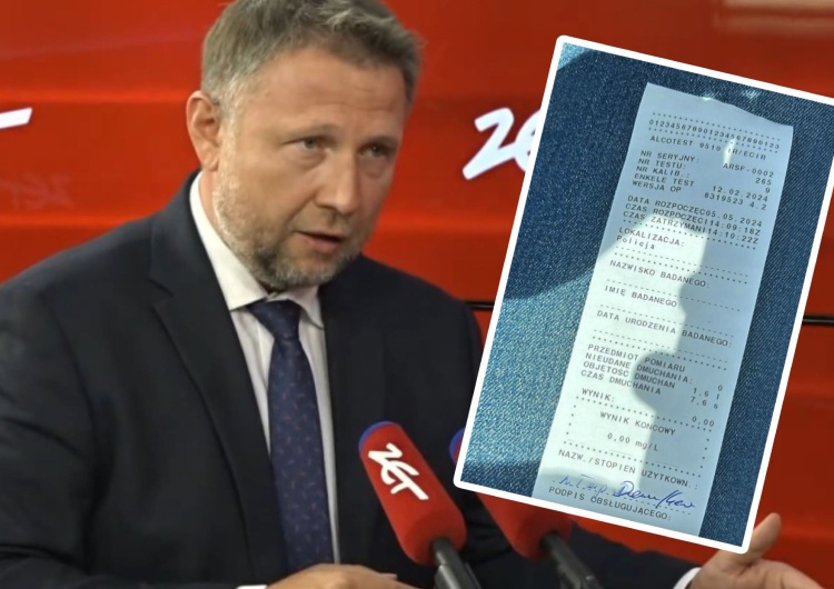 Szef MSWiA Marcin Kierwiński Dziennikarz pokazał wydruk z badania alkomatem: