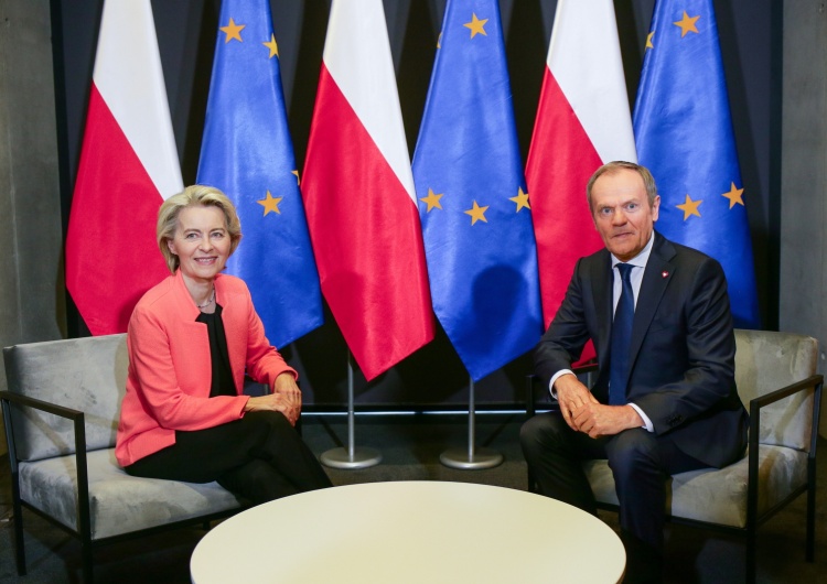 Ursula von der Leyen i Donald Tusk Niemieckie media otwarcie: 