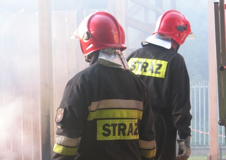 Strażacy PSP podczas pracy  Pożar dachu szkoły podstawowej. Trwa akcja gaśnicza [ZDJĘCIA]