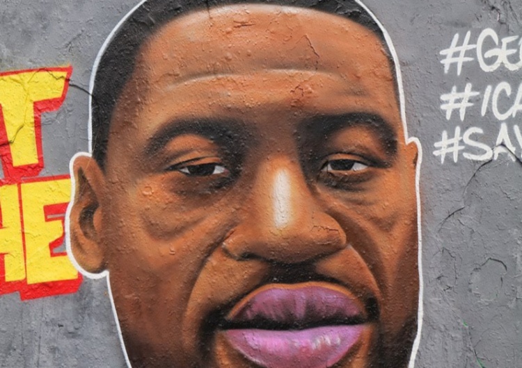 George Floyd. Mural Waldemar Krysiak: