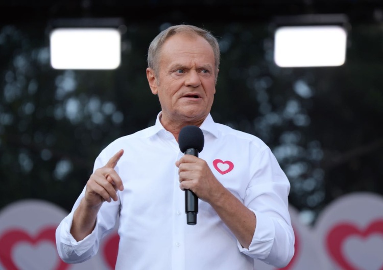 Premier Donald Tusk podczas